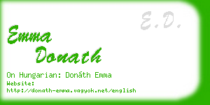 emma donath business card